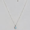 Blue Solitaire 925 Sterling Silver Necklace