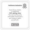 Azure Circle Rhodium-Plated 925 Sterling Silver Women's Ring (Adjustable)
