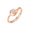 Blossom Orbit Rose Gold Plated 925 Silver Adjustable Ring