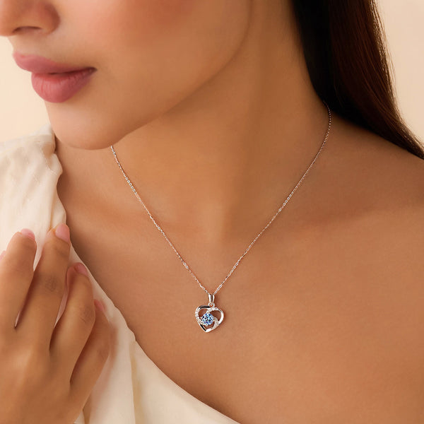 Heart of the Sea Rhodium Plated Necklace