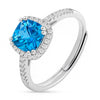 Deep Sea Love Rhodium Plated Ring (Adjustable)