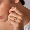 Blossom Orbit Rose Gold Plated 925 Silver Adjustable Ring