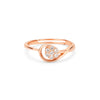 Blossom Orbit Rose Gold Plated 925 Silver Adjustable Ring