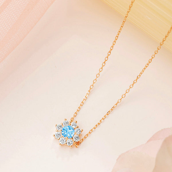 The Sea Flower Silver Rose Gold Plated Necklace