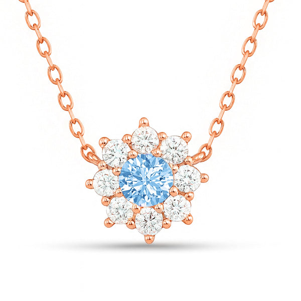 The Sea Flower Silver Rose Gold Plated Necklace
