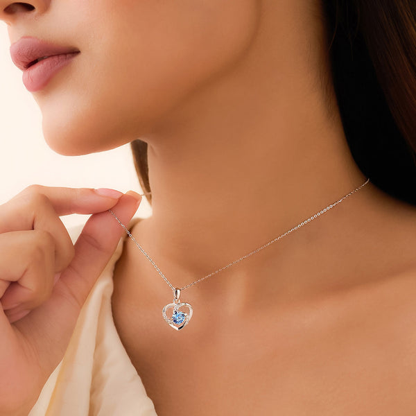 Heart of the Sea Rhodium Plated Necklace