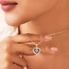 The Dancing Ocean Heart Rhodium Plated Necklace