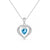 The Dancing Ocean Heart Rhodium Plated Necklace