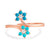 The Summer Sky Blooms Rose Gold Plated Ring (Adjustable)
