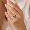 Deep Sea Love Rhodium Plated Ring (Adjustable)