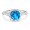 Deep Sea Love Rhodium Plated Ring (Adjustable)
