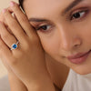 Deep Sea Love Rhodium Plated Ring (Adjustable)