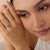 Deep Sea Love Rhodium Plated Ring (Adjustable)