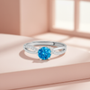 Ocean’s Forever Solitaire Rhodium Plated Ring (Adjustable)