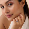 Ocean’s Forever Solitaire Rhodium Plated Ring (Adjustable)