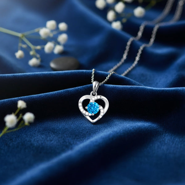 Heart of the Sea Rhodium Plated Necklace