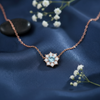 The Sea Flower Silver Rose Gold Plated Necklace