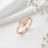 Blossom Orbit Rose Gold Plated 925 Silver Adjustable Ring