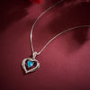 The Dancing Ocean Heart Rhodium Plated Necklace